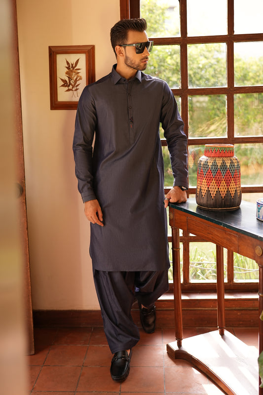 Royal Grey Elegance Shalwar Kameez