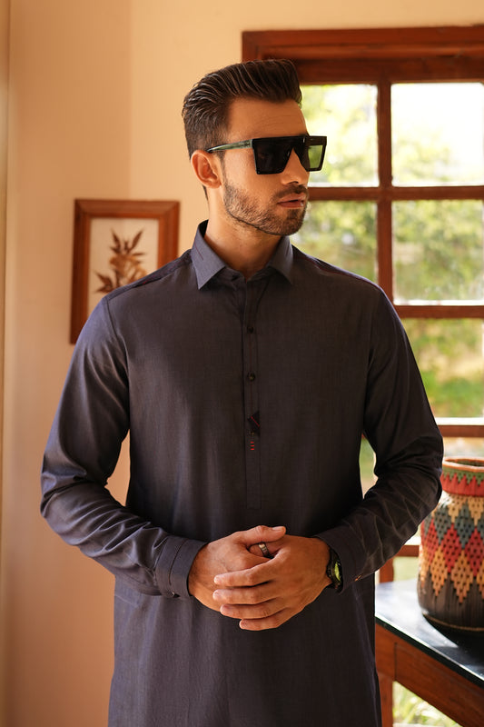 Royal Grey Elegance Shalwar Kameez